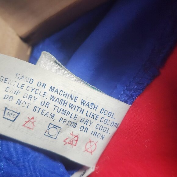 Sierra Designs Anorak Jacket Mens Large Red Blue Colorblock Pullover Nylon - Picture 6 of 11